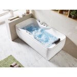 Baignoire balno blanche - 1 place - 140l - 150 x 75 x 545 cm - angle gauche - gavino