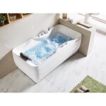 Baignoire balno blanche - 1 place - 140l - 150 x 75 x 545 cm - angle droit - gavino