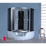Cabine douche balnéo massante - angle haute - bain tourbillon - jacuzzi 150 x 150 - simba - blanc Cabine douche balnéo massante - angle haute - bain tourbillon - jacuzzi 150 x 150 - simba - blanc