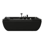 Baignoire balnéo noire - 1 place - 140l - 150 x 75 x 545 cm - angle droit - gavino Baignoire balnéo noire - 1 place - 140l - 150 x 75 x 545 cm - angle droit - gavino