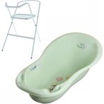 Baignoire b�b� ergonomique - mon mobilier design - avec thermom�tre - vert - 102 cm - avec pied