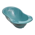 Baignoire b�b� ergonomique - mon mobilier design - vert viride - thermom�tre int�gr� - bouchon de vidange ...