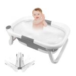 Baignoire pour bb pliante jeobest - gris - convient aux bbs de 0  24 mois - non toxique et inodore ...
