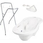 Baignoire bébé avec réducteur intégré blanc + pied + tuyau Baignoire bébé avec réducteur intégré blanc + pied + tuyau