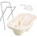 Baignoire bébé avec réducteur intégré jaune + pied + tuyau Baignoire bébé avec réducteur intégré jaune + pied + tuyau