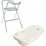 Baignoire bb thermomtre jaune dog and cat 102 cm + pieds