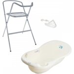 Baignoire bb thermomtre jaune dog and cat 102 cm + pieds + tuyau