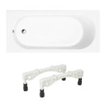 Baignoire droite 160 x 70 villeroy et boch o novo solo acrylique avec pieds