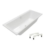 Baignoire droite 180 x 80 villeroy & boch architectura avec pieds