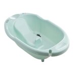 Baignoire ergonomique 2 en 1 - maka - sige intgr et support douchette - bleu glacier