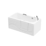 Baignoire home deluxe vital m >version: droite< sur pied acrylique sanitaire i baignoire de coin en acrylique ...