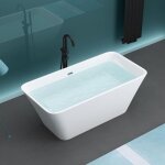 Baignoire îlot en acrylique blanc rectangulaire 150x75x58cm mai & mai avec bonde et trop plein v529oa ... Baignoire îlot en acrylique blanc rectangulaire 150x75x58cm mai & mai avec bonde et trop plein v529oa ...