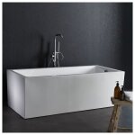 Baignoire îlot blanche rectangulaire - planete bain - 180 cm - 80 cm - 58 cm Baignoire îlot blanche rectangulaire - planete bain - 180 cm - 80 cm - 58 cm
