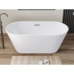 Baignoire îlot design - 201 l - 150 x 70 x 58 cm - blanche - twiggy Baignoire îlot design - 201 l - 150 x 70 x 58 cm - blanche - twiggy