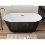 Baignoire îlot design - 201 l - 150 x 70 x 58 cm - noire - twiggy Baignoire îlot design - 201 l - 150 x 70 x 58 cm - noire - twiggy