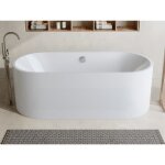 Baignoire lot design - 221 l - 170 x 75 x 58 cm - blanche - katoucha