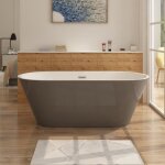 Lugano baignoire lot en acrylique couleur - gris modle - 150x75 cm