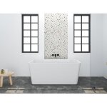 Baignoire lot rectangulaire - 197 l - 130 x 70 x 55 cm - blanche - acrylique - spicara