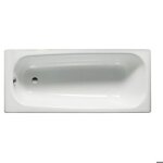 Baignoire avec pieds contesa 170x70cm non perce en acier blanc - roca - a235890000