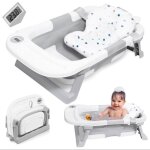 Jolly mino baignoire pliable bb avec thermometre digital et coussin de bain