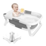 Baignoire pliable pour bébé varivida - gris 63 * 43 * 20cm - avec pieds de support Baignoire pliable pour bébé varivida - gris 63 * 43 * 20cm - avec pieds de support