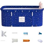 Baignoire portative pliable adulte - zgeer - baignoire - blanc - bleu - pliable Baignoire portative pliable adulte - zgeer - baignoire - blanc - bleu - pliable