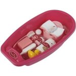 Baignoire princess coralie - klein - grand modle avec accessoires - rose - pour enfant ds 3 ans