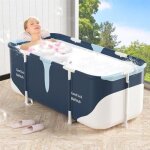 Baignoire pvc portable - neufu - pliable - bleu - adulte