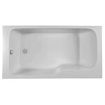 Baignoire rectangulaire bain - douche malice 160x85cm blanche jacob delafon e6d146l - 00