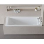 Baignoire rectangulaire encastrable bali blanc brillant 160x70