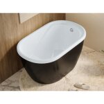 Baignoire sabot - 165 l - 120 x 75 x 65 cm - noire - piccola
