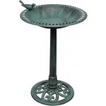 Bain pour oiseaux - vidaxl - vert - plastique - avec oiseau dcoratif