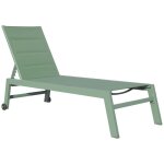 Bain de soleil barbados en textil�ne vert sauge - aluminium vert sauge