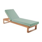 Bain de soleil en bois deucalyptus pamplona. multi positions. toile en polyester vert de gris. 204 x ...