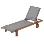 Bain de soleil en bois exotique sa�gon - maple - gris