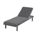 Bain de soleil hartman en aluminum + matelas aveiro 195x63 - anthracite