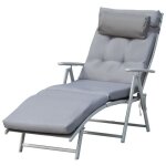 Bain de soleil pliable transat inclinable 7 positions chaise longue grand confort avec matelas + accoudoirs ...