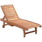 Bain de soleil - outsunny - transat style colonial dossier r�glable 3 positions roulettes tablette - ...