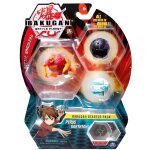 Pour bakugan - pack de demarrage pyrus gorthion : 3 boules (rouge noir blanche) - battle planet