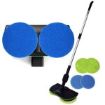 Balai electrique sans fil rechargeable - prumya - machine  polir les sols - double rotation - 1200 mah ...