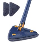 Balai � franges triangulaire rotatif � 360 degr�s extensible et automatique avec 2 serpill�res r�utilisables ...