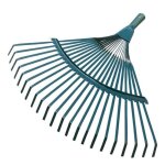 Balai mtallique - grand rteau  gazon - outil de jardin - 22 dents - tte plate