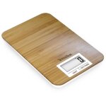 Balance de cuisine lectronique - terraillon - bamboo - capacit 3 kg - plateau bambou