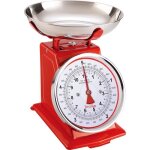 Balance de cuisine mécanique - terraillon - trad 500 rouge - portée 5 kg - style rétro - bol 1 l Balance de cuisine mécanique - terraillon - trad 500 rouge - portée 5 kg - style rétro - bol 1 l