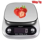Balance de cuisine num�rique - de 1 g � 10 kg - en acier inoxydable - haute pr�cision - avec �cran lcd ...