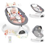 Balancelle bébé Électrique un transat électrique avec connectivité bluetooth et télécommande gris Balancelle bébé Électrique un transat électrique avec connectivité bluetooth et télécommande gris