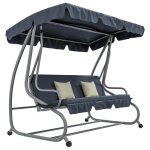 Outsunny - balancelle de jardin - m�tal - 200x120x164cm - gris