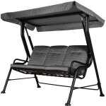 Balancelle de jardin outsunny acier 200x120x170cm noir