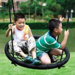 Balan�oire nid doiseau ohmg - corde pe + tuyau en acier - noir - balan�oire ext�rieure