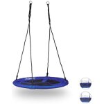 Relaxdays balan�oire nid doiseau rond pour le jardin avec assise charge max. 100 kg ext�rieur hxlxp: ...